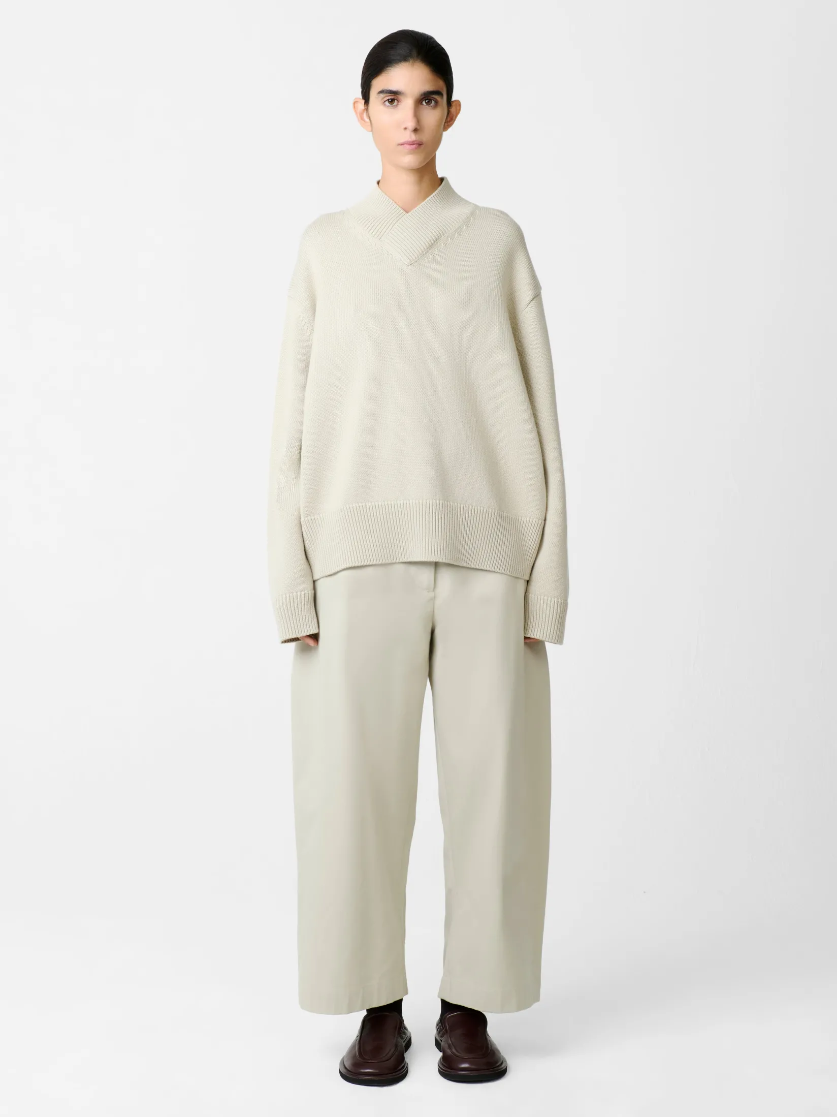 Fashion Studio Nicholson Chalco Twill Pant Pebble