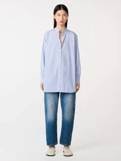 Clearance Studio Nicholson Cici Banker Stripe Shirt Blue / White