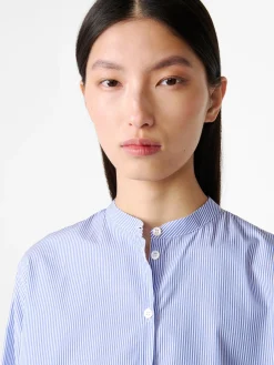 Clearance Studio Nicholson Cici Banker Stripe Shirt Blue / White