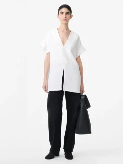 Clearance Studio Nicholson Circe Linen Top Parchment