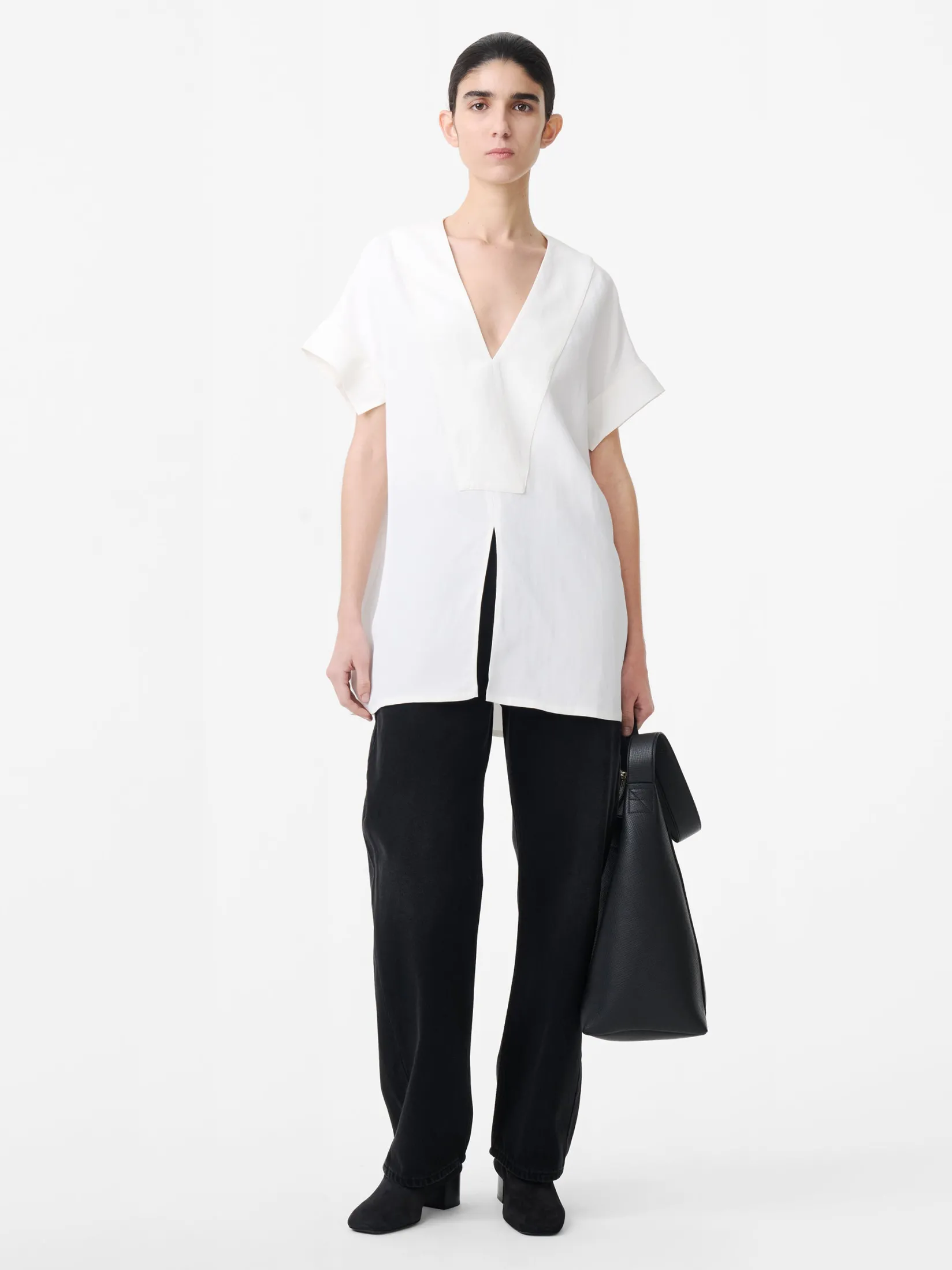 Clearance Studio Nicholson Circe Linen Top Parchment