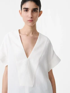 Clearance Studio Nicholson Circe Linen Top Parchment