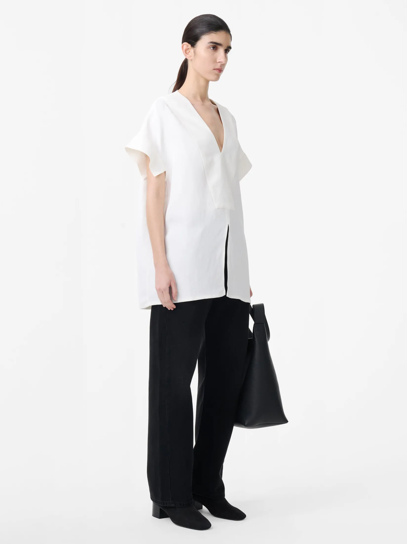 Clearance Studio Nicholson Circe Linen Top Parchment