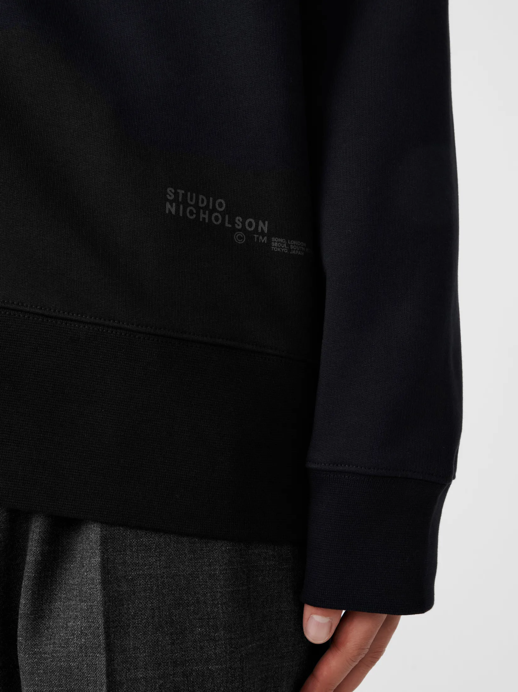 New Studio Nicholson Cova Logo Jersey Darkest Navy