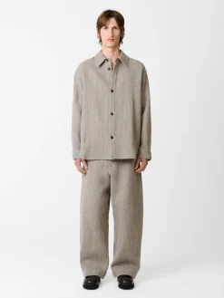 Outlet Studio Nicholson Deck Wool Shirt Feather