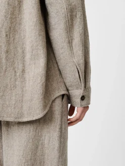 Outlet Studio Nicholson Deck Wool Shirt Feather