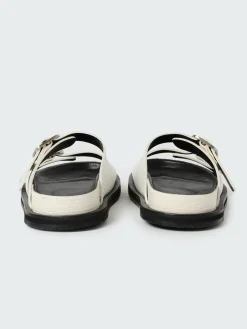 Fashion Studio Nicholson Denver Leather Sandal Parchment