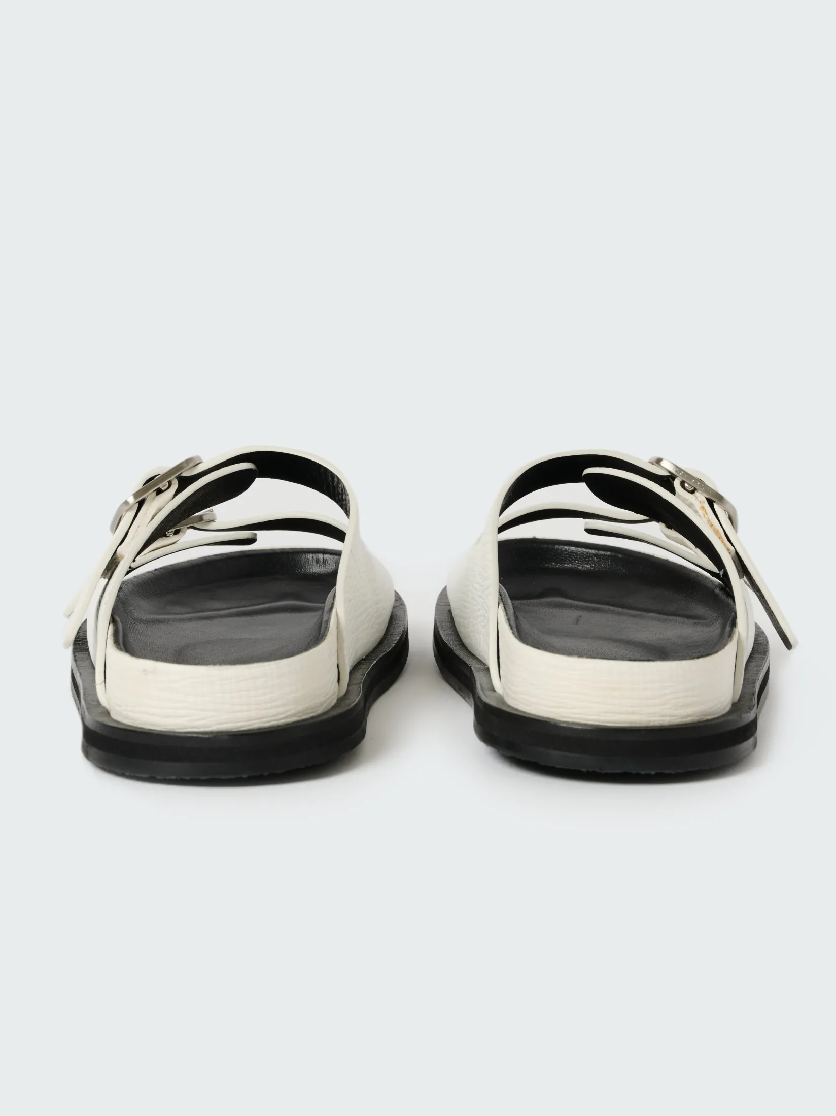 Fashion Studio Nicholson Denver Leather Sandal Parchment