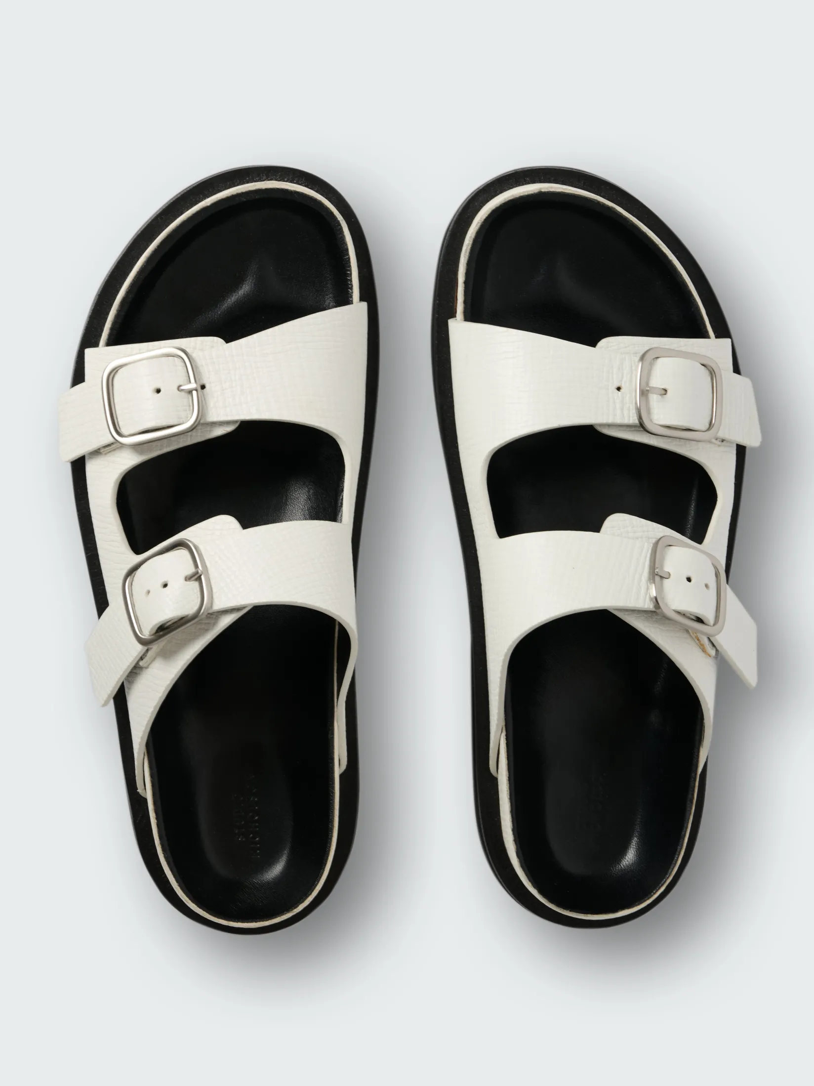 Fashion Studio Nicholson Denver Leather Sandal Parchment