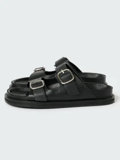Hot Studio Nicholson Denver Leather Sandal Black