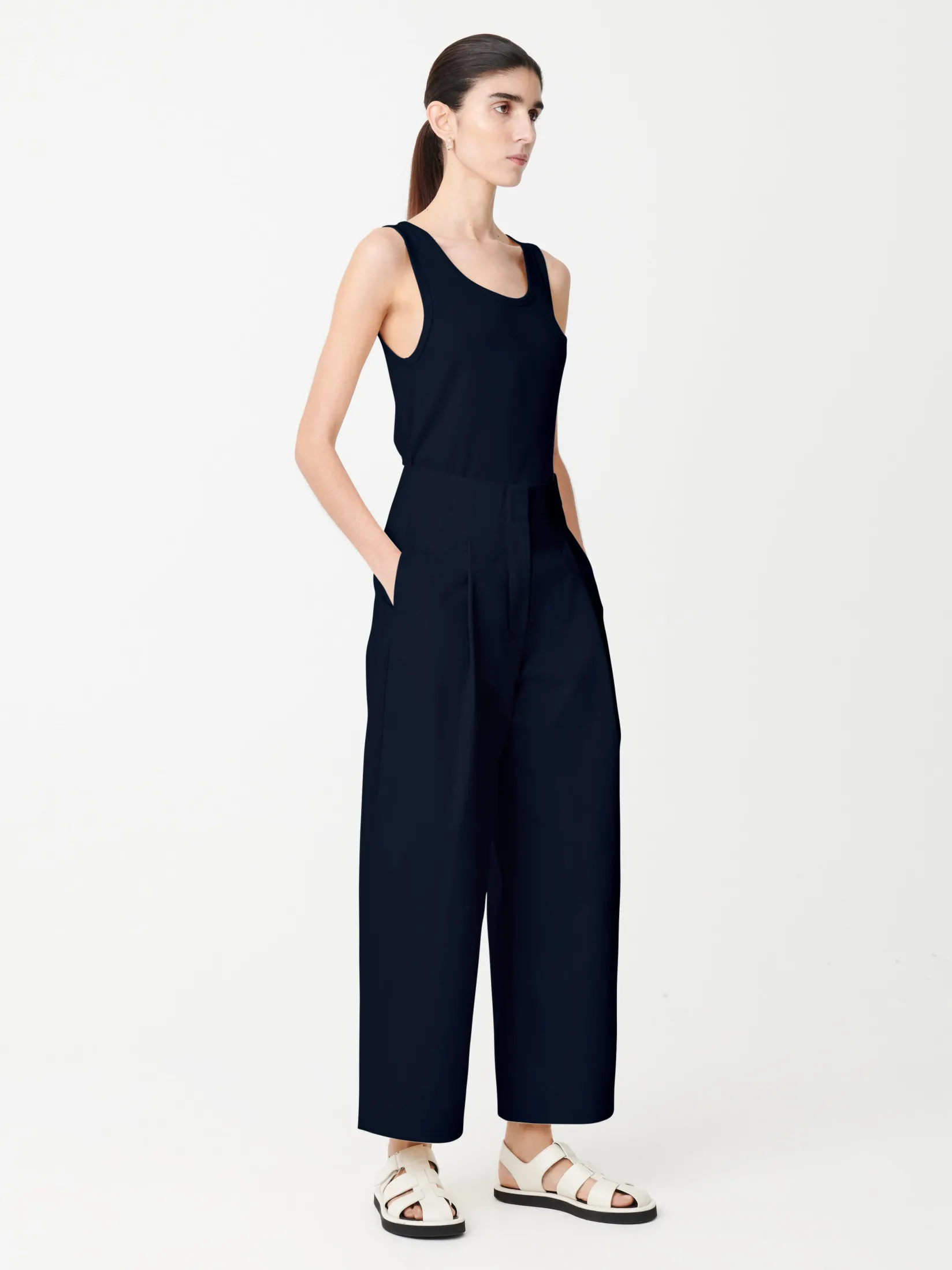 Discount Studio Nicholson Dordoni Volume Pant Dark Navy