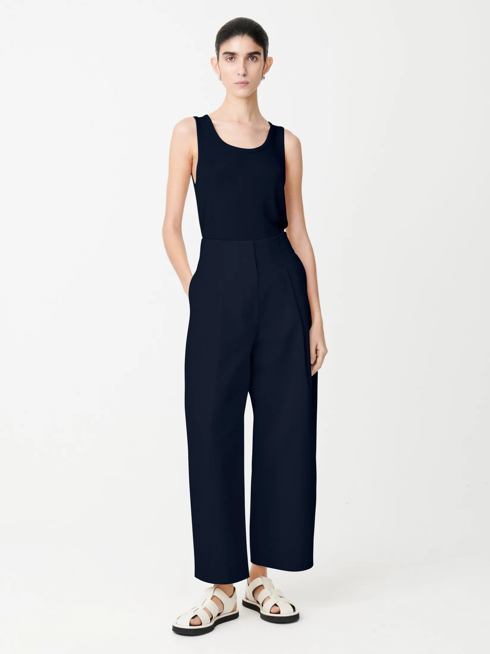 Discount Studio Nicholson Dordoni Volume Pant Dark Navy