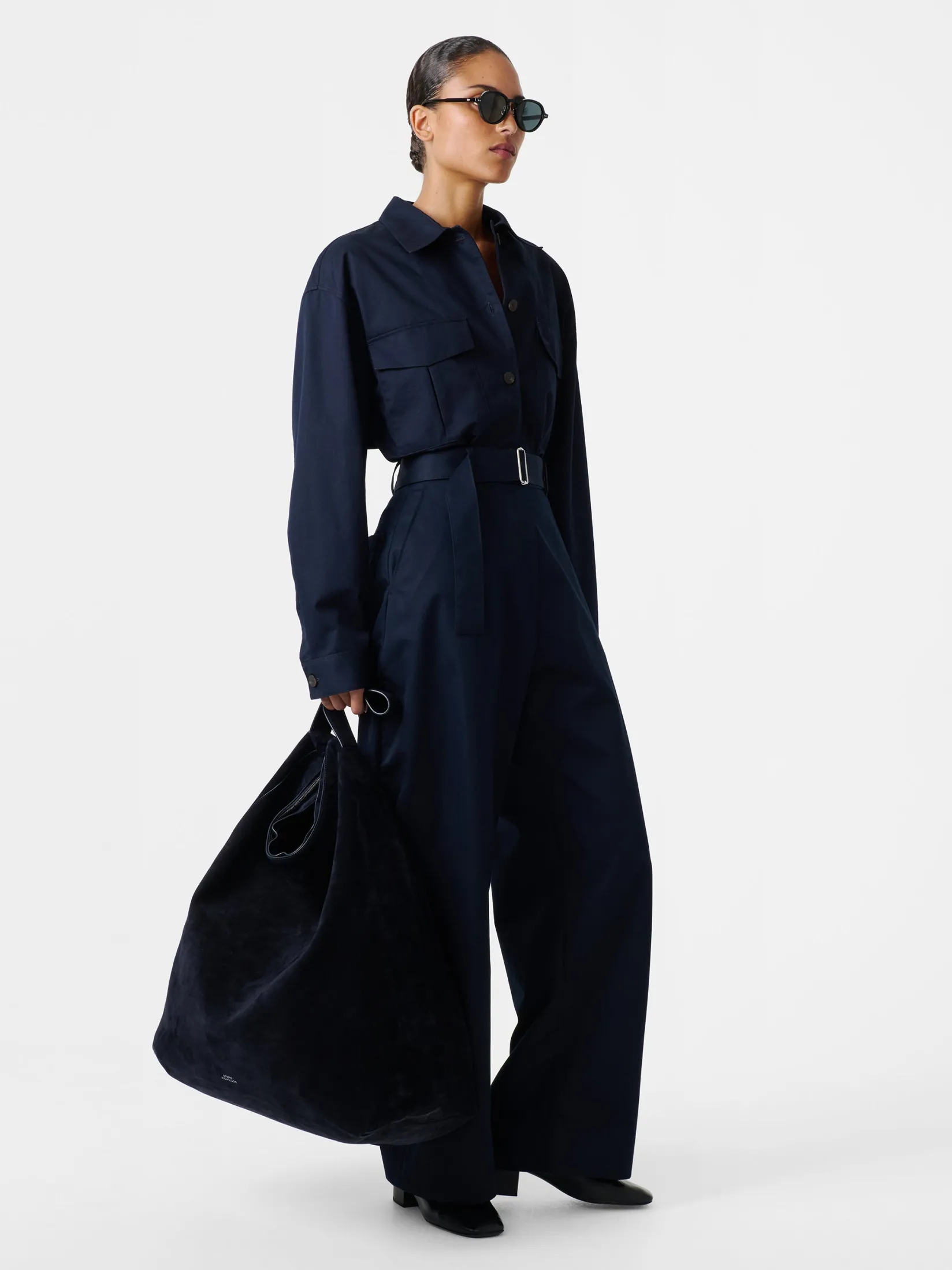 New Studio Nicholson Doring Twill Pant Darkest Navy