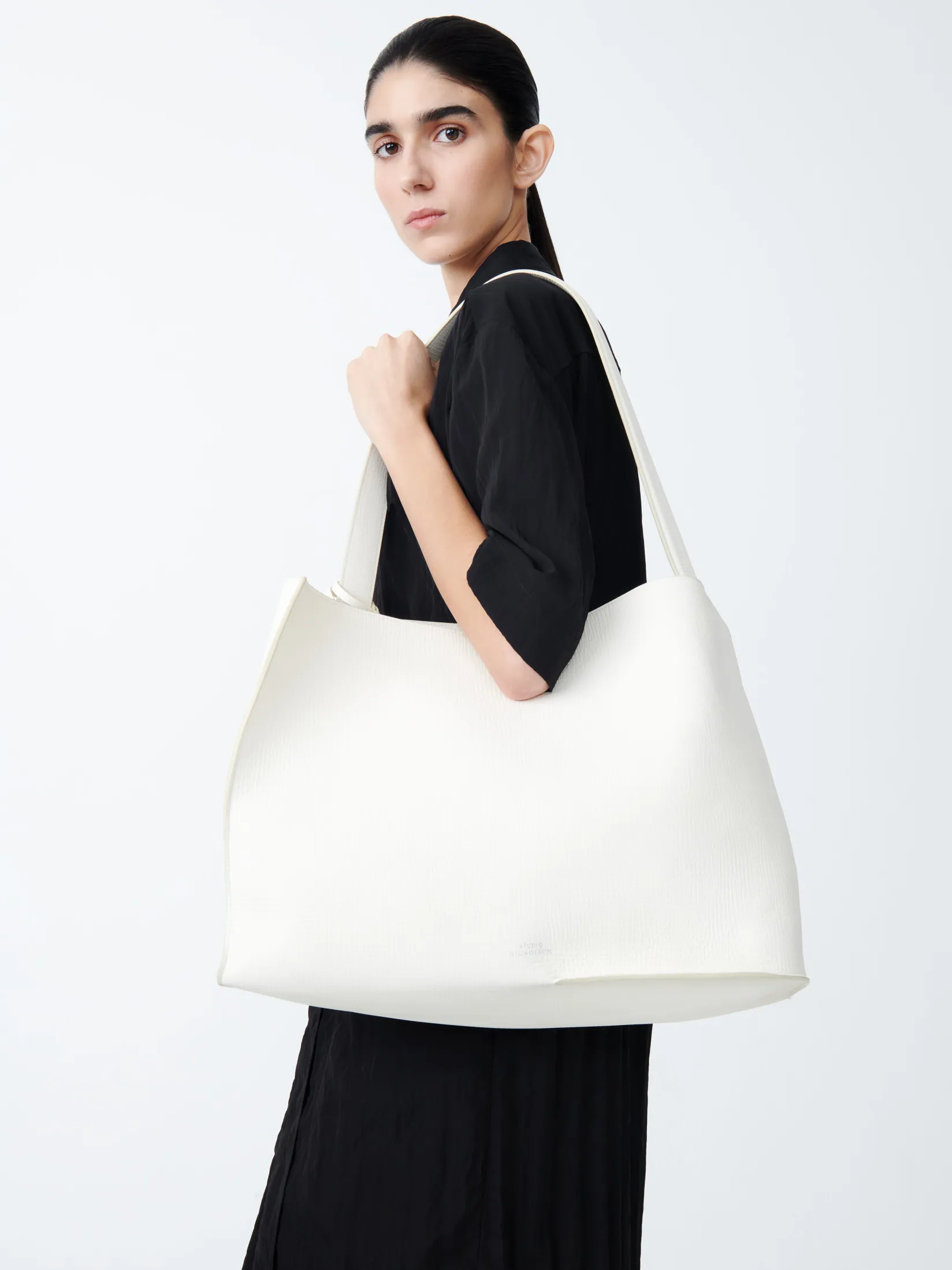 Discount Studio Nicholson Doublet Leather Bag Parchment