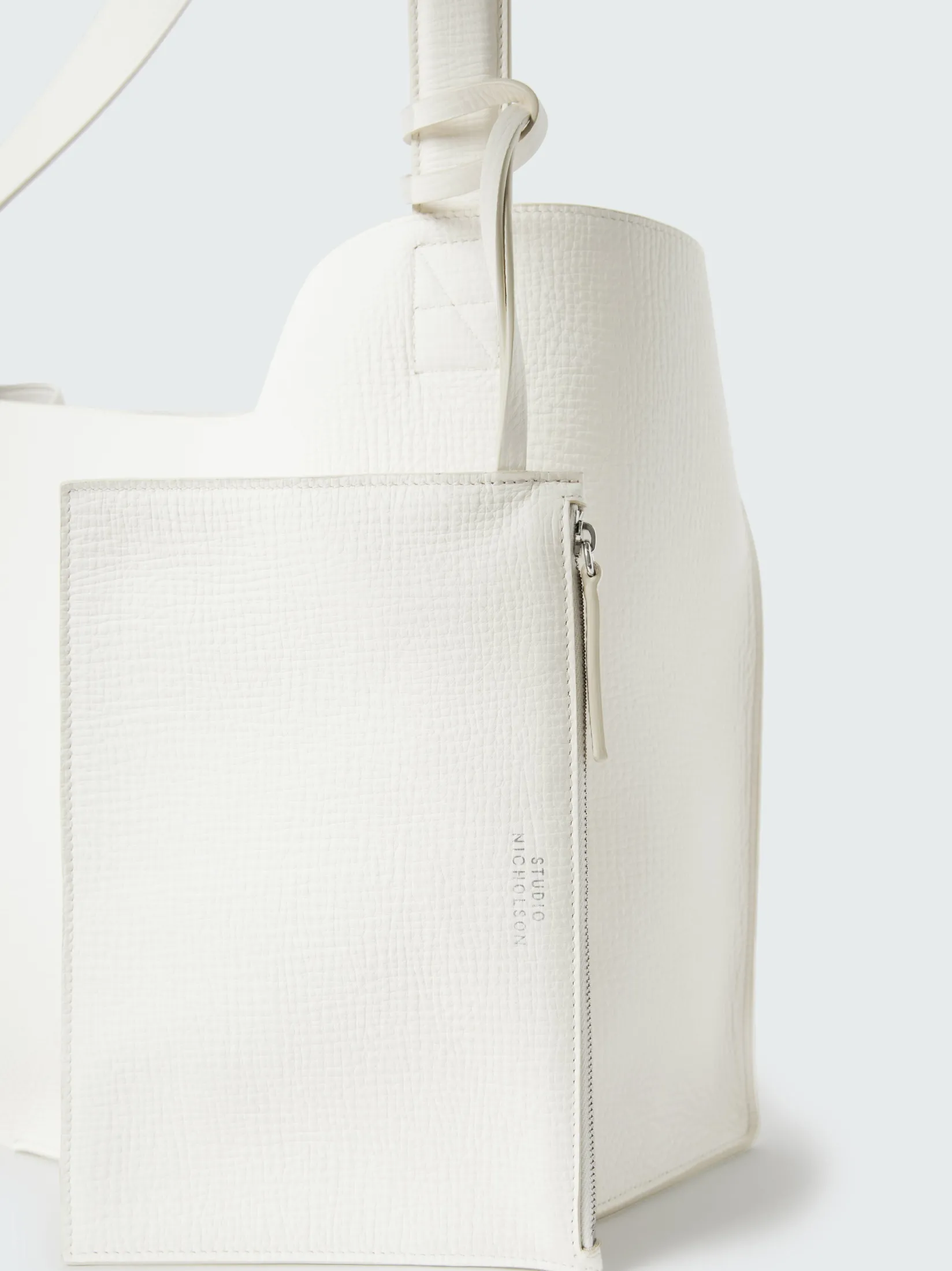 Discount Studio Nicholson Doublet Leather Bag Parchment