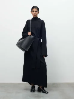 Fashion Studio Nicholson Doublet Leather Bag Black