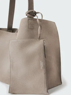 Hot Studio Nicholson Doublet Suede Bag Clay