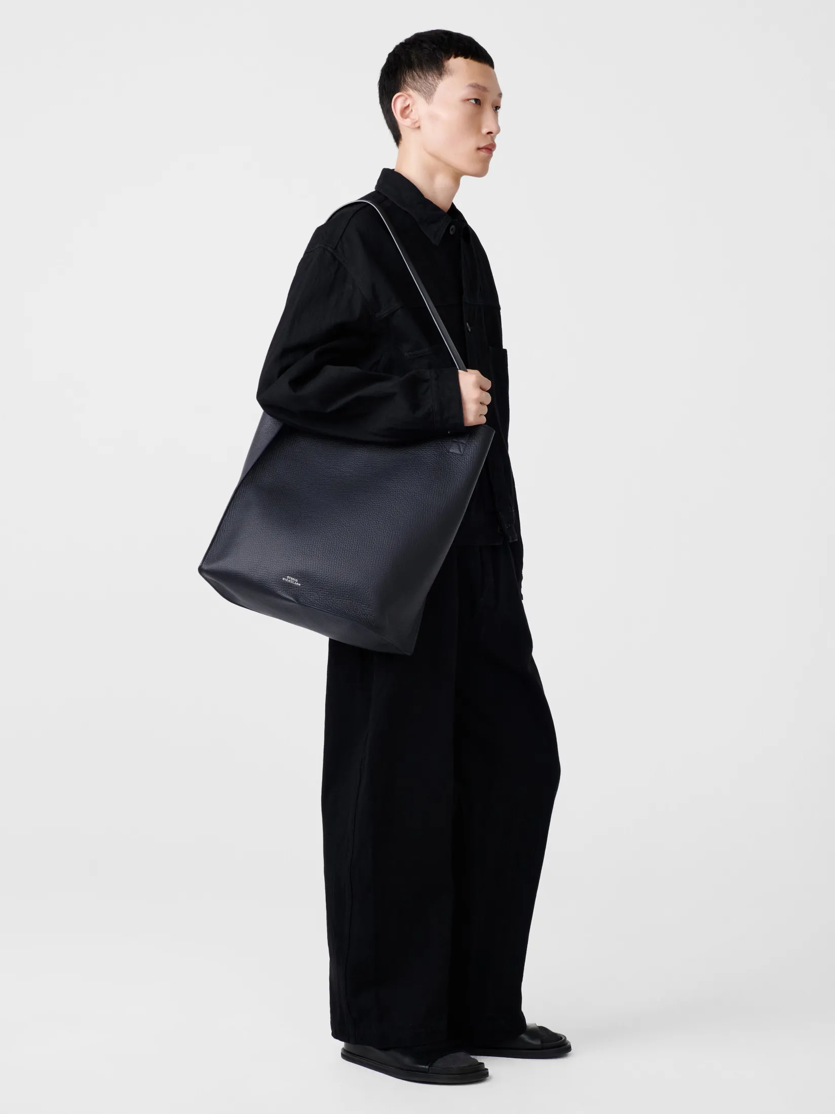 Outlet Studio Nicholson Doublet Type 2 Leather Bag Darkest Navy