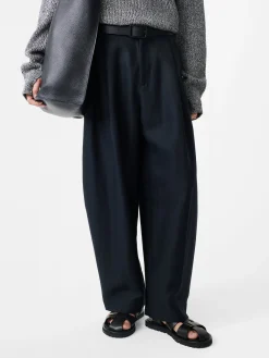 Clearance Studio Nicholson Ellis Linen Pant Darkest Navy