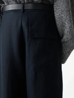 Clearance Studio Nicholson Ellis Linen Pant Darkest Navy