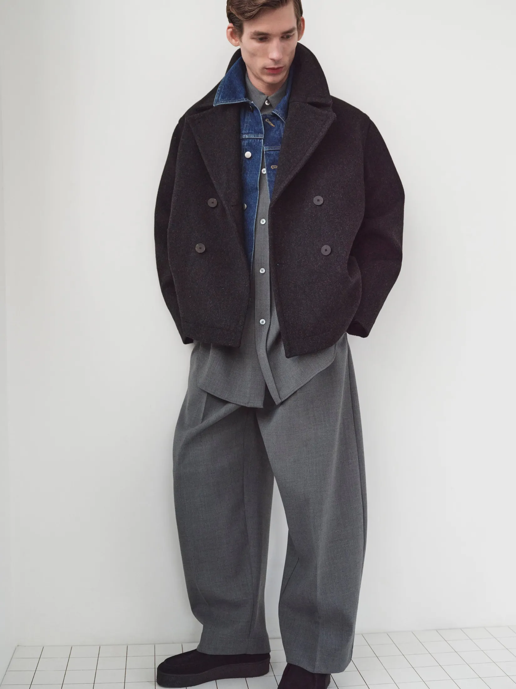 Online Studio Nicholson Ellis Pant Grey Marl
