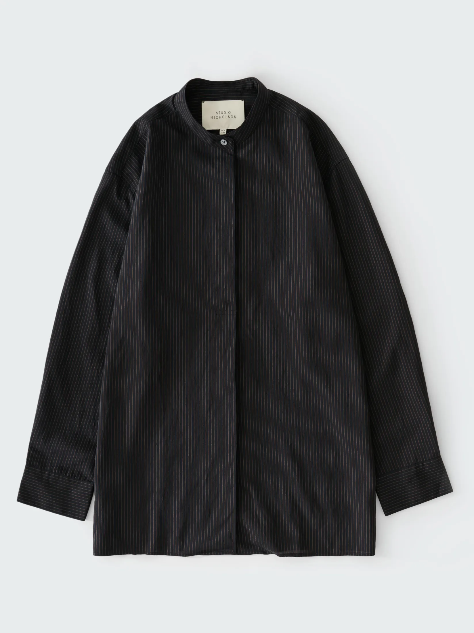 Online Studio Nicholson Faber Stripe Shirt Darkest Navy / Almond