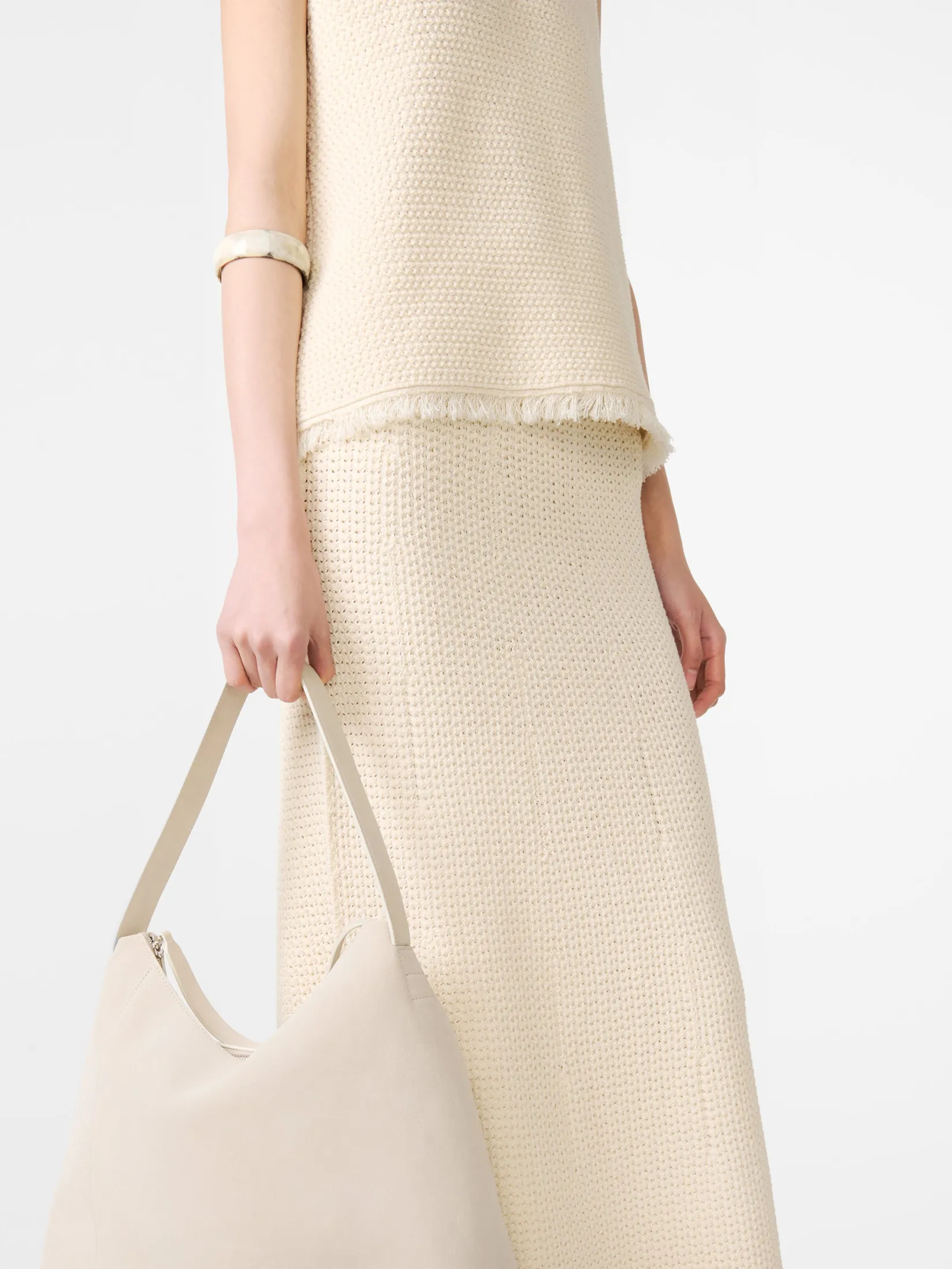 Outlet Studio Nicholson Fray Knit Cream
