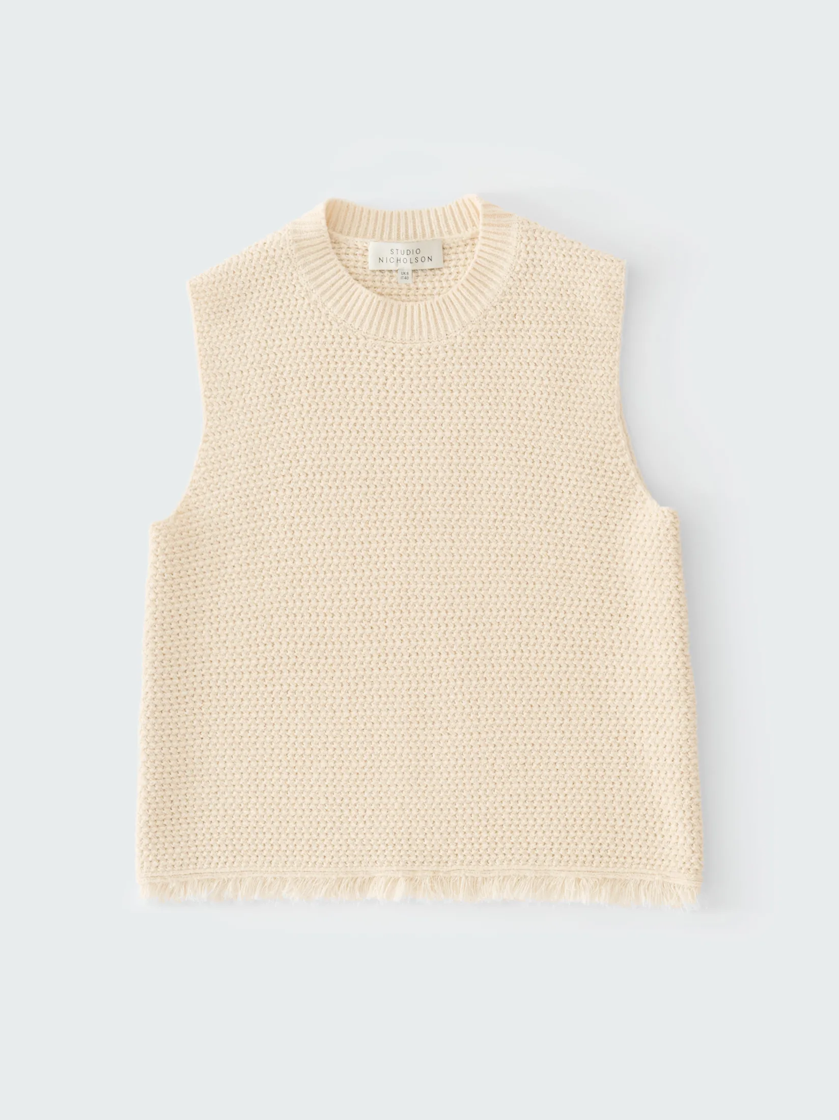 Outlet Studio Nicholson Fray Knit Cream