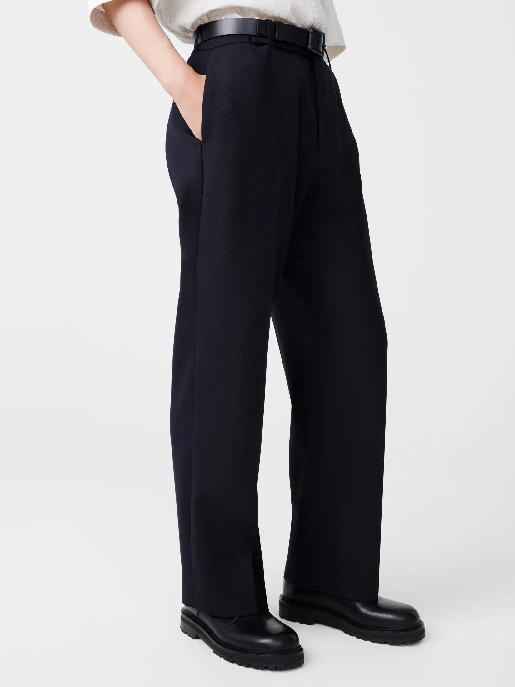 Hot Studio Nicholson Freeway Tropical Wool Pant Darkest Navy