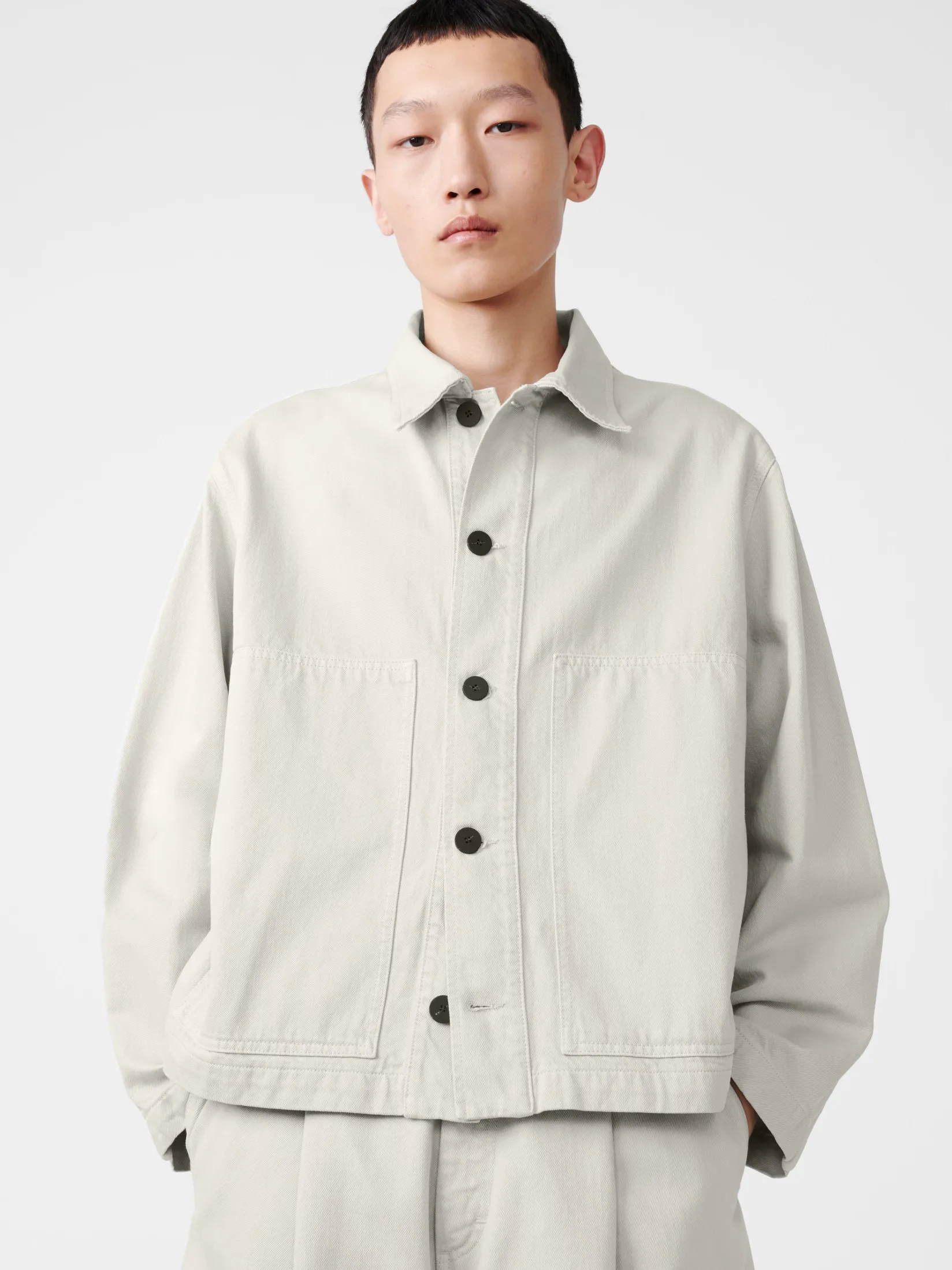 New Studio Nicholson Graph Denim Jacket Bone Grey