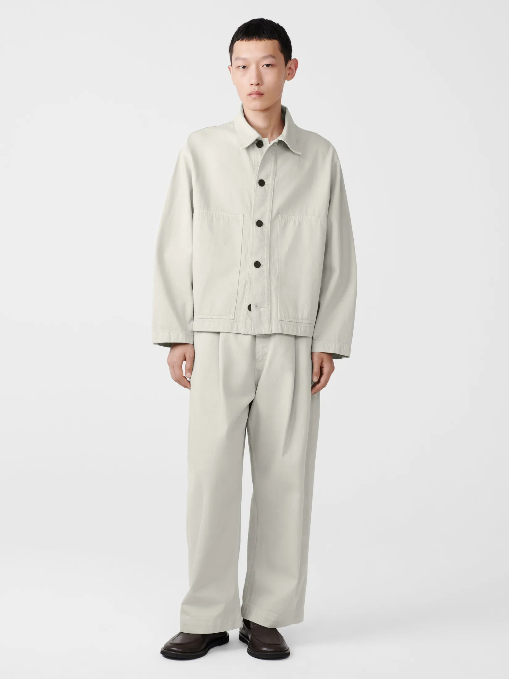 New Studio Nicholson Graph Denim Jacket Bone Grey