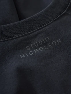 New Studio Nicholson Harlow T-shirt Darkest Navy