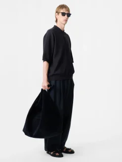 Outlet Studio Nicholson Hobo Type 2 Suede Bag Darkest Navy