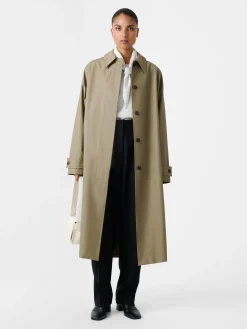 Clearance Studio Nicholson Holin Coated Cotton Coat Dark Dusk