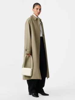 Clearance Studio Nicholson Holin Coated Cotton Coat Dark Dusk