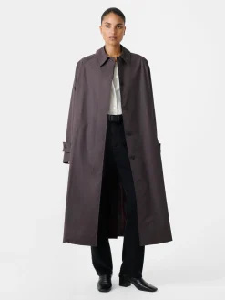 Outlet Studio Nicholson Holin Technical Cotton Coat Cocoa