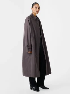 Outlet Studio Nicholson Holin Technical Cotton Coat Cocoa
