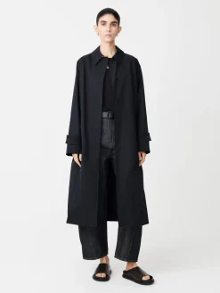 Outlet Studio Nicholson Holin Technical Cotton Coat Dark Navy
