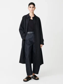 Outlet Studio Nicholson Holin Technical Cotton Coat Dark Navy