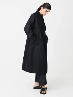 Outlet Studio Nicholson Holin Technical Cotton Coat Dark Navy