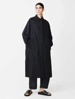 Outlet Studio Nicholson Holin Technical Cotton Coat Dark Navy