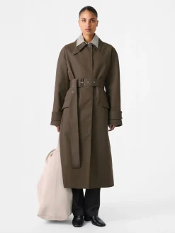 Sale Studio Nicholson Innis Coat Moss / Black