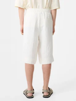 Discount Studio Nicholson Joshua Linen Short Parchment
