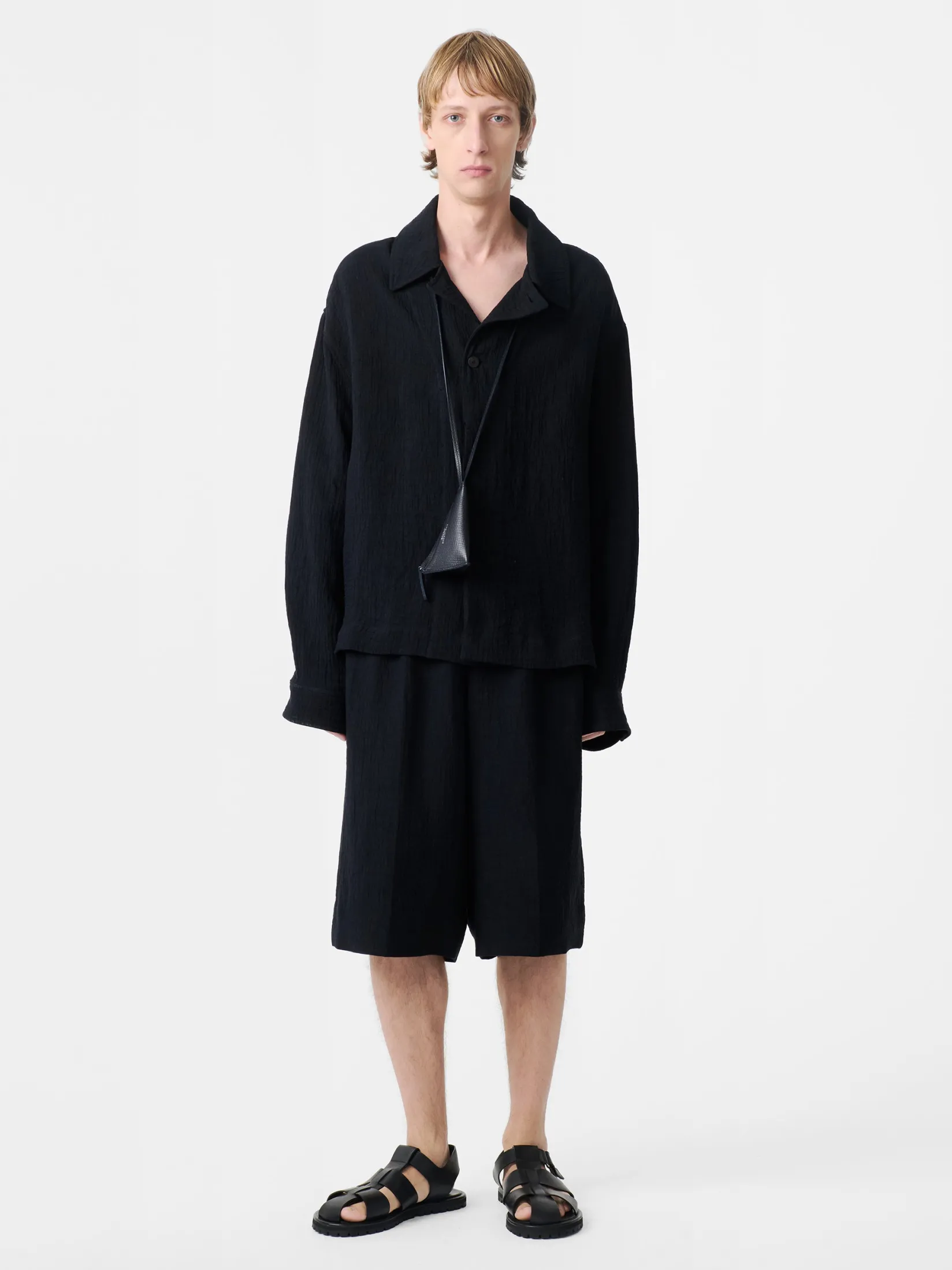 Discount Studio Nicholson Joshua Linen Short Darkest Navy