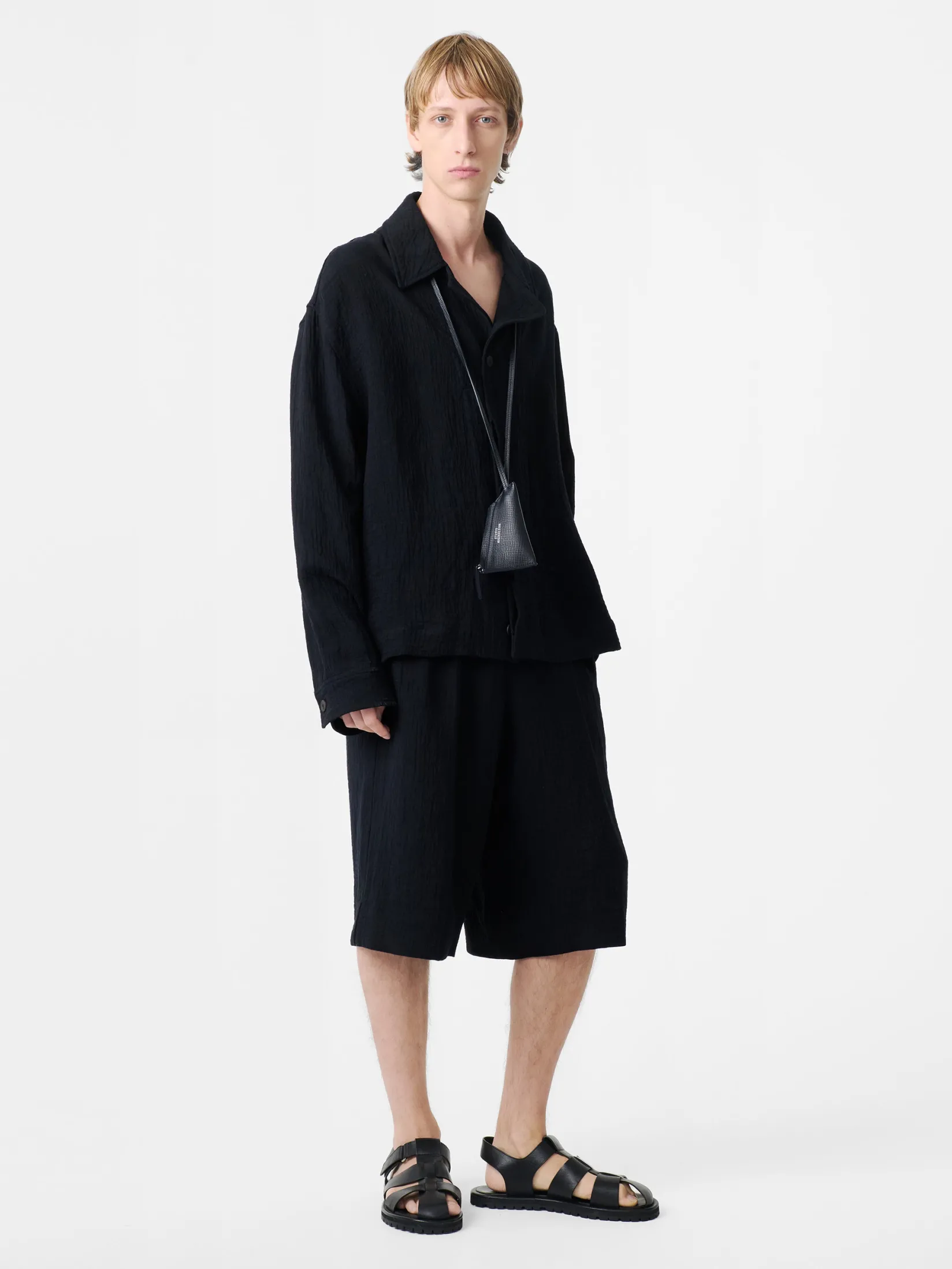 Discount Studio Nicholson Joshua Linen Short Darkest Navy