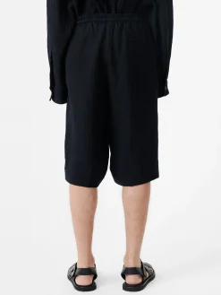 Discount Studio Nicholson Joshua Linen Short Darkest Navy