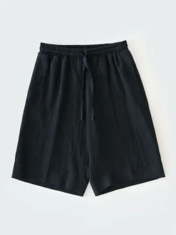 Discount Studio Nicholson Joshua Linen Short Darkest Navy