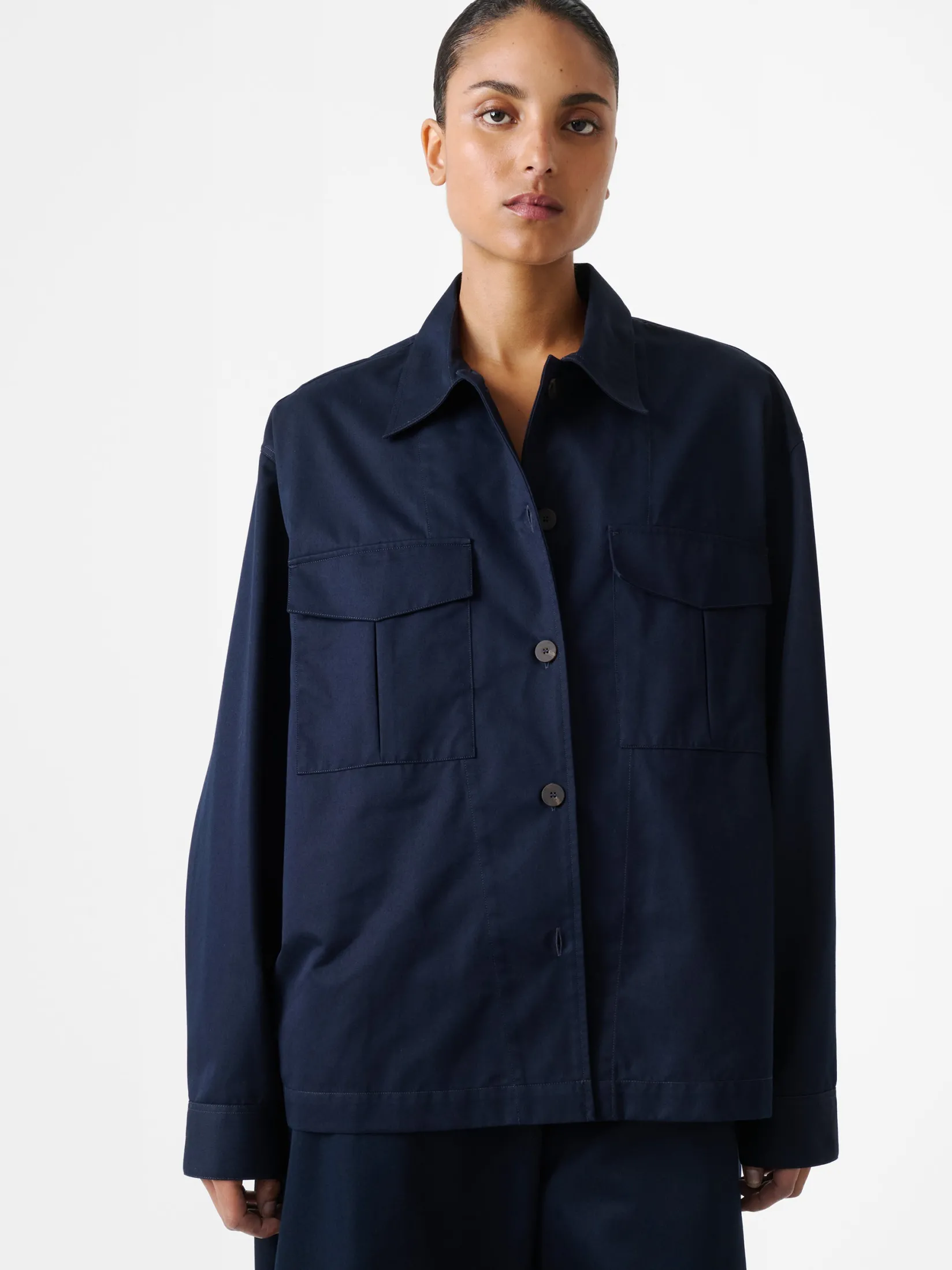 Online Studio Nicholson Kukes Shirt Darkest Navy