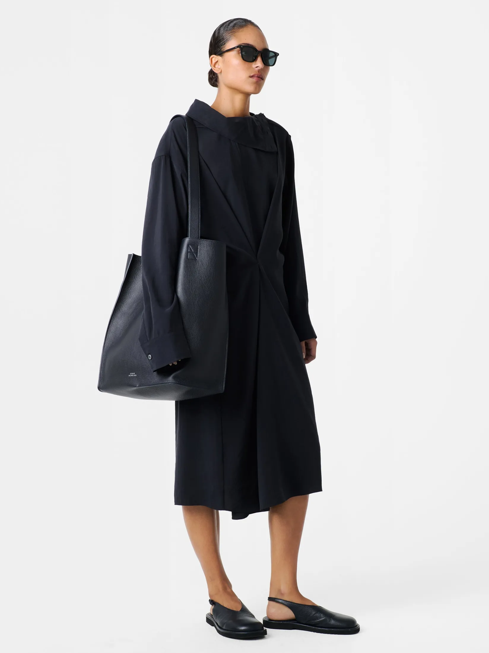 Online Studio Nicholson Leat Dress Darkest Navy