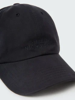 Outlet Studio Nicholson Logo Cap Darkest Navy
